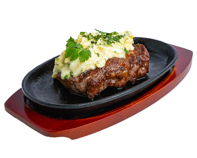 Fork-tender beef with a blue crab meat topping