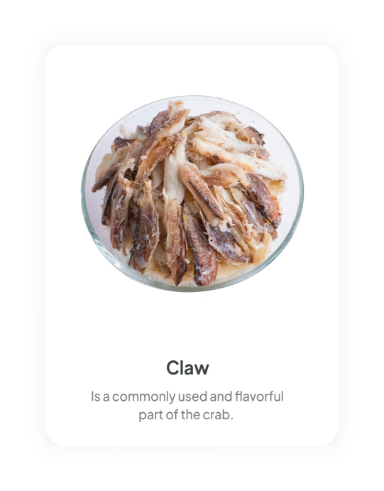 Claw blue crab meat