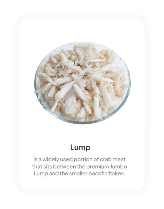 Lump blue crab meat
